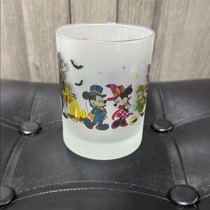 Disney Micky Mouse & Friends Frosted Halloween Glass Tea Light Candle Holder